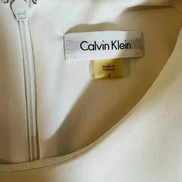 Calvin Klein Scuba Colorblock Sleeveless Sheath Dress Size 6 - Picture 5 of 8